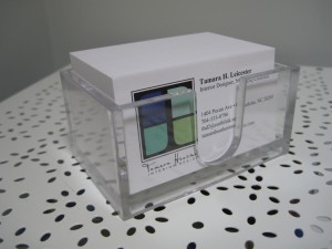 Acrylic business card holder photo