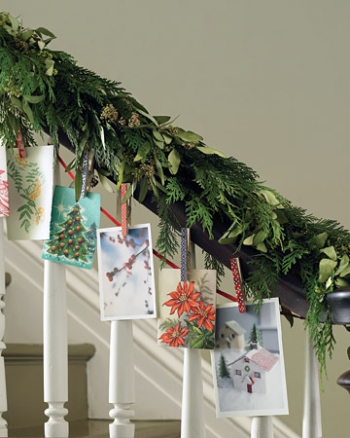 Garland card display -Martha Stewart