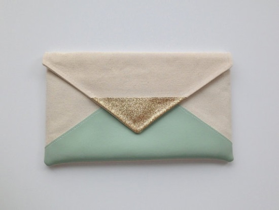 I'm pretty sure Jenna Lyons is wishing for one of these. Super chic little envelope clutch for the preppy hipster, $24, from thislovesthat of Illinois.